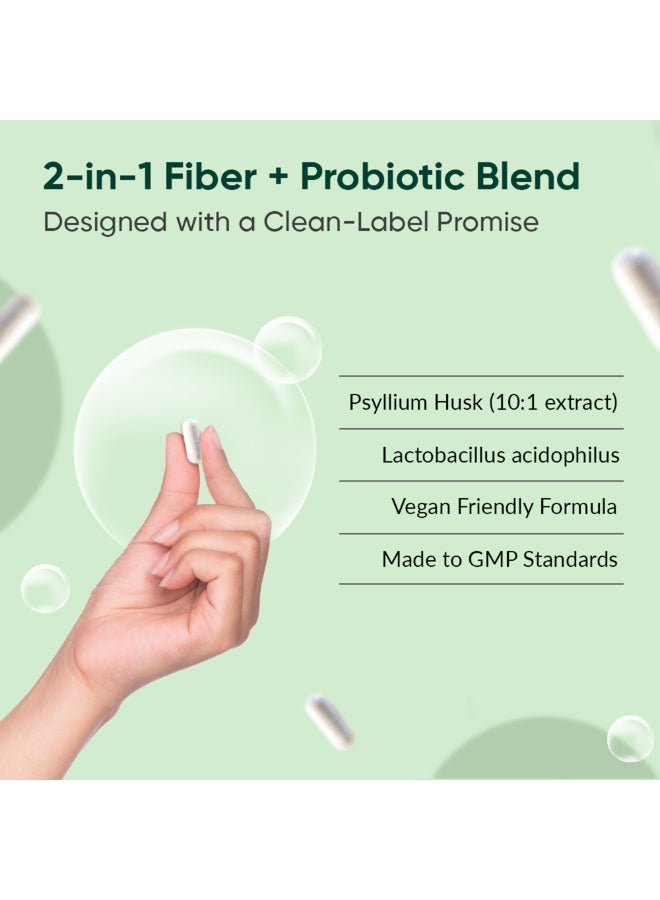 Ambrosial Psyllium Husk Capsules - 4000 MG with Probiotics: Detoxify and Revitalize Your Digestive System with Natural Fiber Support - 120 Vegan Capsules - Image 3